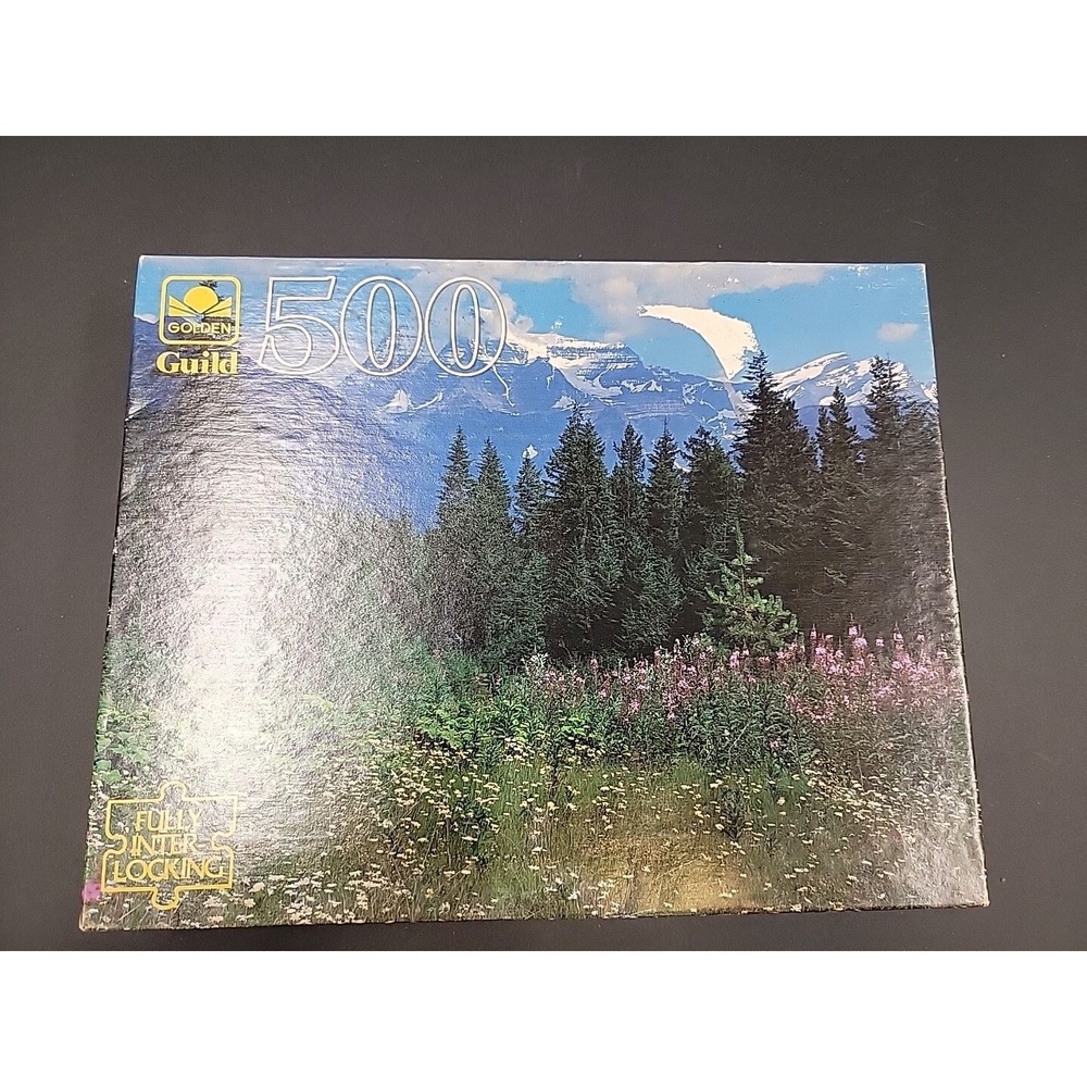 Vintage GOLDEN GUILD 500 Pc Puzzle MT ROBSON CANADA /NEW Seal Broke On 1 Side
